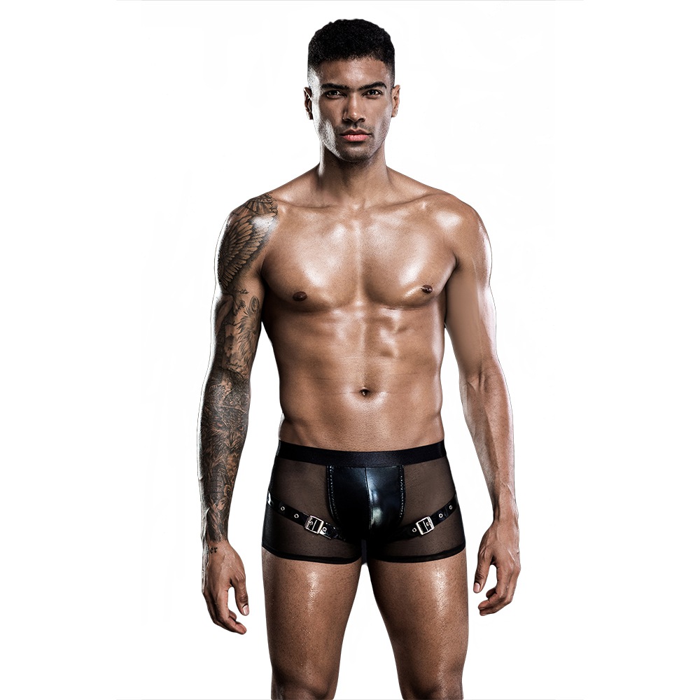 Mens Wetlook Mesh Sexy Shorts – 7265